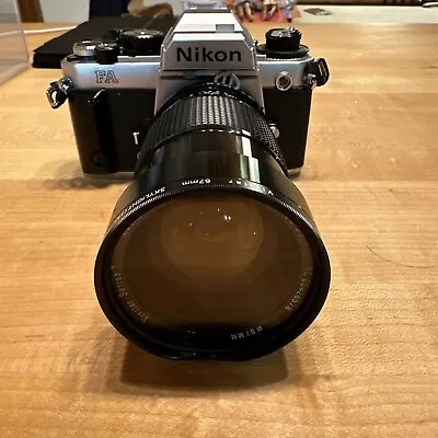 Used Nikon FA 35mm Film SLR Camera W/ Vivitar Series 1 28-90mm • $208
