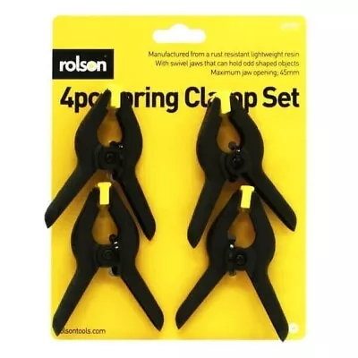 Rolson 60350 4pc 90mm Spring Clamp Set. FREE POST. Up To 20% Discount On Multi • £2.99