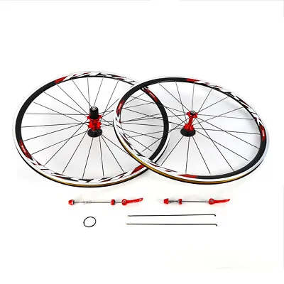 Wheels Road Bike Wheel Front & Rear Bike Wheelset Set 7-11 Speed C/V Brake 700C • $111.15