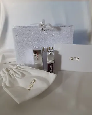 $50 • Buy DIOR ADDICT Lip Glow Oil & Gift Bag Set 6mL 0.2oz Shade 006 Berry New
