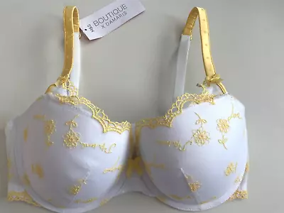 Bnwt M&s Boutique X Damaris Evaline Push Up Balcony Bra 28dd - 38c • £10