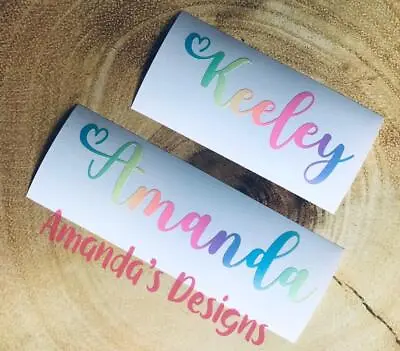 £2 • Buy Pastel Rainbow Name Stickers Vinyl Decal Water Bottle Glass Party BagsF*24