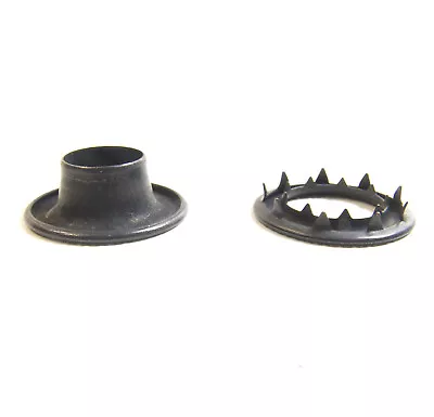 Grommets #5 Black Oxide Heavy Duty Rolled Rim Spur 5/8  Inch Hole - 12 Pc. • $21.88