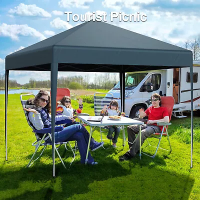 2x2/2x3 Meter Pop-Up Pavilion Waterproof Tent Outdoor Camping Tent Blue/Grey • £65.49