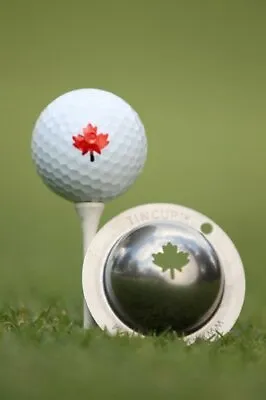 Tin Cup Maple Leaf Golf Ball Marking Stencil Steel • $19.95
