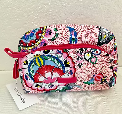 Vera Bradley~  Stitched Flowers ~ Mini Cosmetic Bag ~ NWT • $24.50