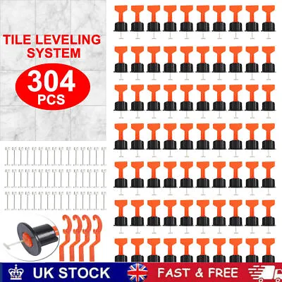 £10.99 • Buy 304pcs Tile Leveling System Kit Reusable Tile Spacer Wall Floor Clips Tools