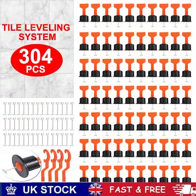 £11.59 • Buy 304pcs Tile Leveling System Kit Reusable Tile Spacer Wall Floor Clips Tools