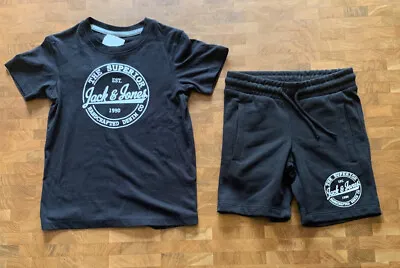 £9.99 • Buy Jack Jones Boys Tshirt And Shorts Set Black Size 8 Years BNWT