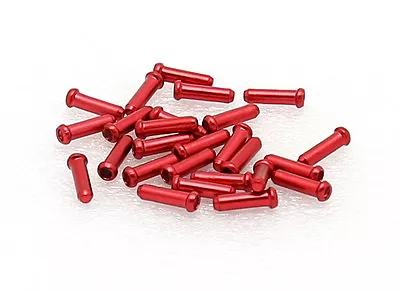 25 Bike Bicycle Anodized Brake Cable Ends Caps Crimps RED • $5.27