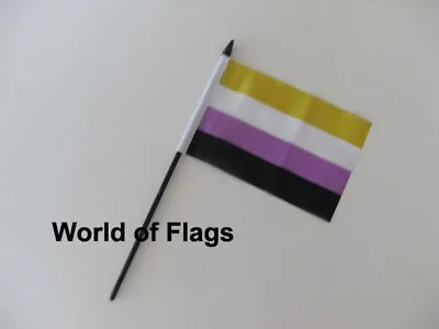 Non Binary Flag - Rainbow Pride Choice Of Sizes 3' X 2' & 5' X 3' And Small Hand • £4