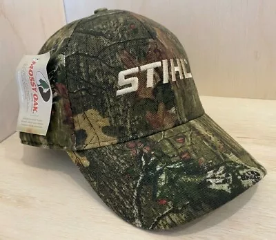 Stihl Mossy Oak Camo Fabric Hat / Cap W Embroidered Logo Adjustable • $21.25