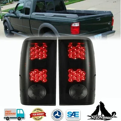 Black Smoke LED Tail Lights For 2001 2002 2003 2004 2005 Ford Ranger Brake Lamps • $76.99