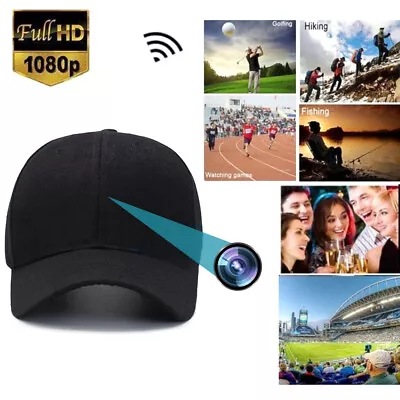 4K HD Wireless Wifi IP Live Streaming Baseball Hat Cap Camera Video Recorder • $52.99