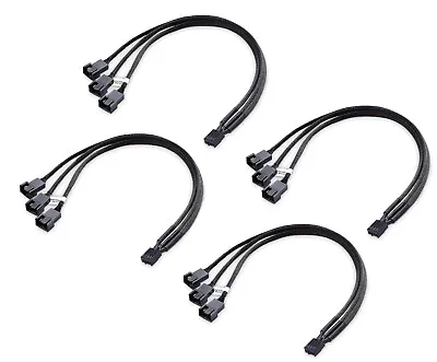 4 Pack Cable Matters 4 Pin PWM Splitter Cable 30cm3 Computer Fan Splitter Cable • £4.99