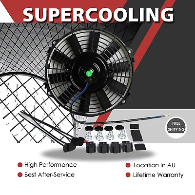 9  Inch 12V Volt Electric Radiator Cooling Thermal Thermo Fan + Mounting Kits AU • $52.25