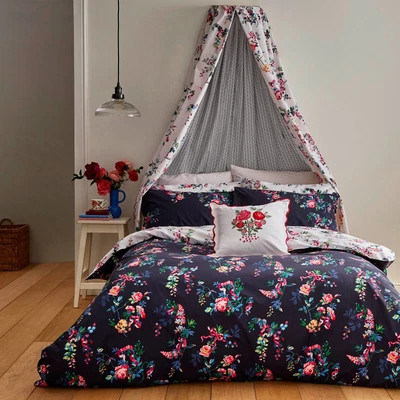 Cath Kidston RIBBON ROSES Reversible Duvet Bedding Set 100% Cotton • £44.90