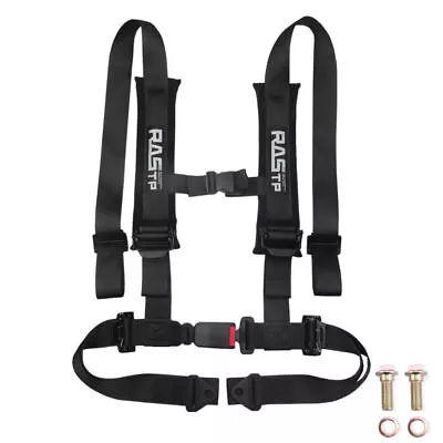 4 Point Racing Harness Safety Seat Belt Buckle 2  Strap With Ultra Shoulder Pad • $48.99