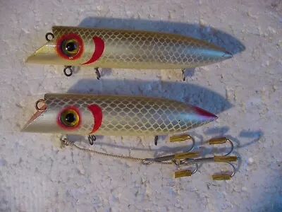 2 Vintage Martin Fish Lure Co. Glass Eye Salmon Plugs Models 4 1/2KS11 & 5KS11 • $19.99