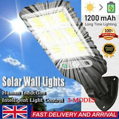 6000W LED Solar Sensor Street Wall Light Panel Powered Lamp Garden Yard Light UK • £7.89