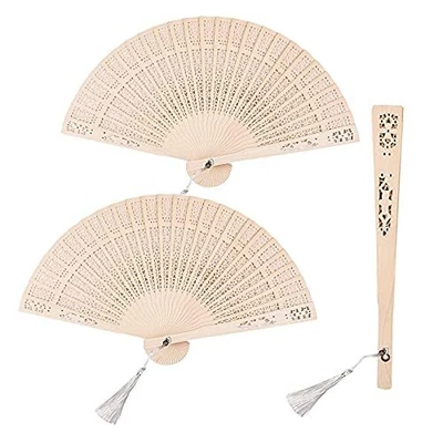 $16.53 • Buy  3 PCS Wooden Folding Fan, Vintage Wooden Fan Handheld Folding Fans Sandalwood 