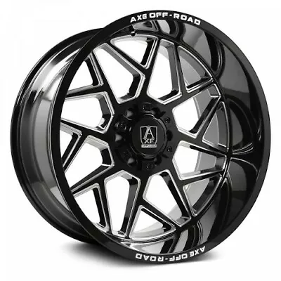 1 NEW 24x12 AXE OFF ROAD Nemesis Black Milled Wheels Ford F250 F350 8x170 • $675
