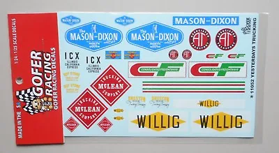 Yesterday Trucking 1:24 1:25 Gofer Racing Decals Car Model Accessory 11052 • $8.99