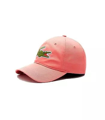 Lacoste Contrast Strap Crocodile Cotton Cap Pink • $90.48