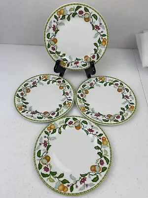 Vintage VISTA ALEGRE VA Portugal Floral Round Serving Salad Plate Sets Of 4 • $45