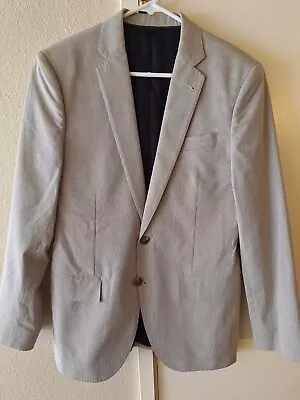 JCrew UK Mens Ludlow Blazer 36S Micro Seersucker Pinstripe Bemberg Excellent! • $79