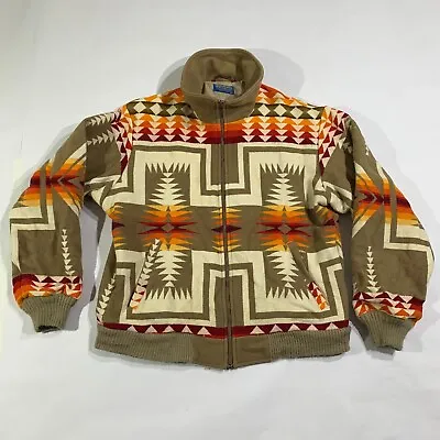 Vintage Pendleton Western Jacket Mens Large Brown Southwestern Aztec Tribal USA • $319.90