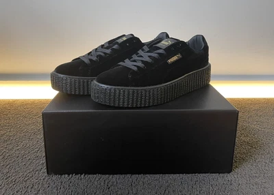 $180 • Buy Fenty X Puma Velvet Creeper Triple Black UK 6 Womens Rhianna New Deadstock