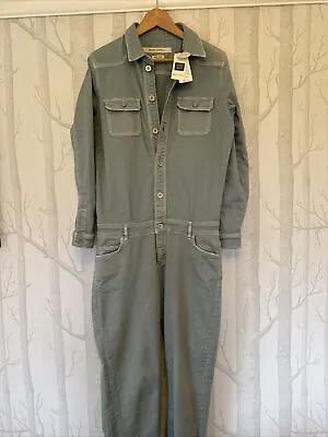 Marc O’Polo NEW Organic Cotton Boiler Suit. L Size 10-12 Loose Fit. Blue Grey • £45