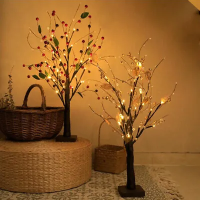 £17.82 • Buy LED Bonsai Twig Tree Lights Light Up Birch Christmas Tree Table Lamp Decor Gifts
