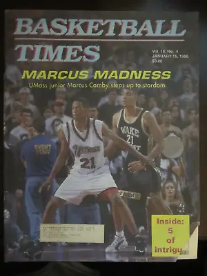 Basketball Times Magazine January 1996 Marcus Camby UMass Tim Duncan Wake Forest • $29.99