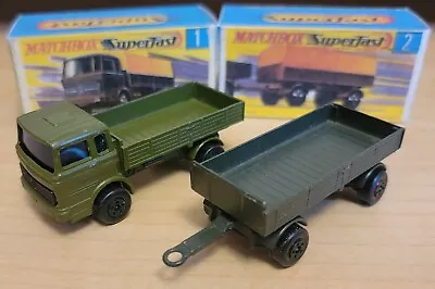 Matchbox Superfast Lot  - Mercedes Truck  And Trailer 1970 RARE/ Crafted Boxes  • $13