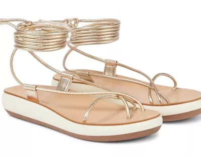 Ancient Greek Sandals Women's Beige Diakopes Comfort Sandal Shoes Size 7 NEW • $89.99
