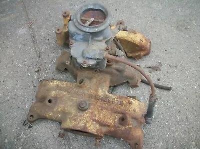 1955 1956 Ford Y Block HD 272 Truck 2 Barrel Intake Manifold Ecw9425 With Carb • $75