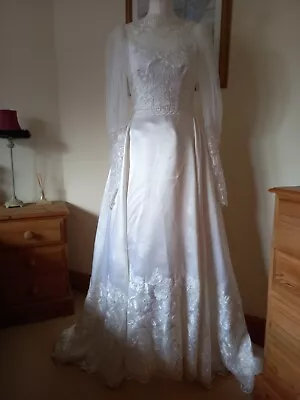 Edwardian Style Wedding Dress 34  Bust • £75