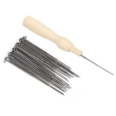 Wool Felting Tool Kit Wood Handle Stainless Steel Felting Needles Felting FIG • £8.34