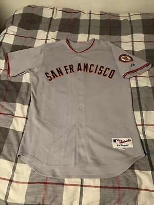 Majestic San Francisco Giants Steve Edlefsen 2008 Road Gray Issued Jersey 48 • $200