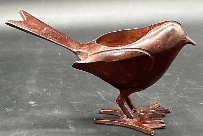 VTG Metal Sculpture Bird Figurine Tea Light Holder Made In India • $12