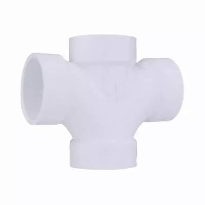 Charlotte Pipe PVC004280600 Double Sanitary Tee 1-1/2 X 1-1/2 X 1-1/2 In. Hub • $11.07