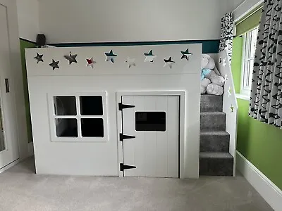 Kids Funtime Bed Mid Sleeper Playhouse Bunk Bed  • £150