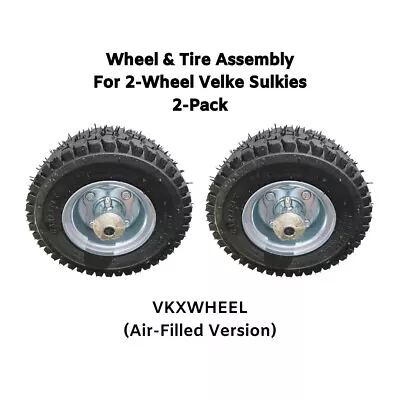 2-Wheel Velke Wheel & Tire Assembly VKXWHEEL - Air-Filled Version 9x350x4 • $149.95