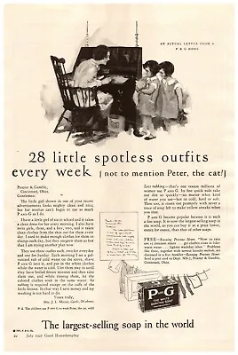 1927 P And G Soap Vintage Print Ad 28 Little Spotless Outfits Procter & Gamble • $8.99