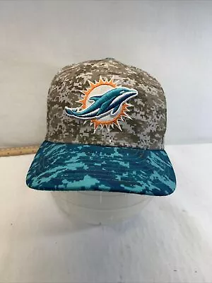 MIAMI DOLPHINS TRI-COLOR NEW ERA BRAND Hat Size 6 7/8 Size Multicolor Camo • $9.99