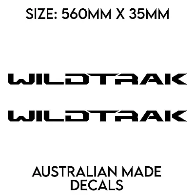 New Gen Ford Ranger Wildtrak Style 560mm Matte Black Side Decals Stickers X2 • $49.99