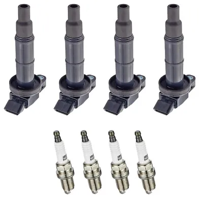 4x Ignition Coil & Spark Plug For 00-08 Toyota Corolla Celica Matrix 1.8L UF247 • $68.11