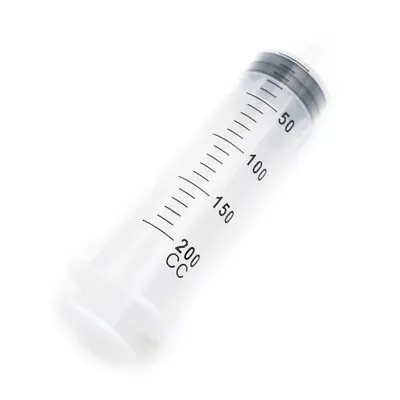 200ML Large Plastic Syringe Measuring Nutrient Sterile Reusable Lab Kitchen Too! • $15.42